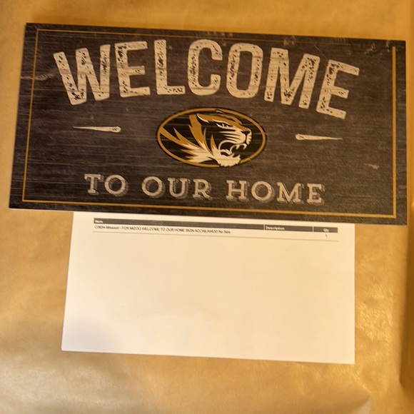🎉🎉HP🎉🎉MIZZOURI WOOD SIGN "WELCOME TO OUR HOME" - Picture 4 of 6